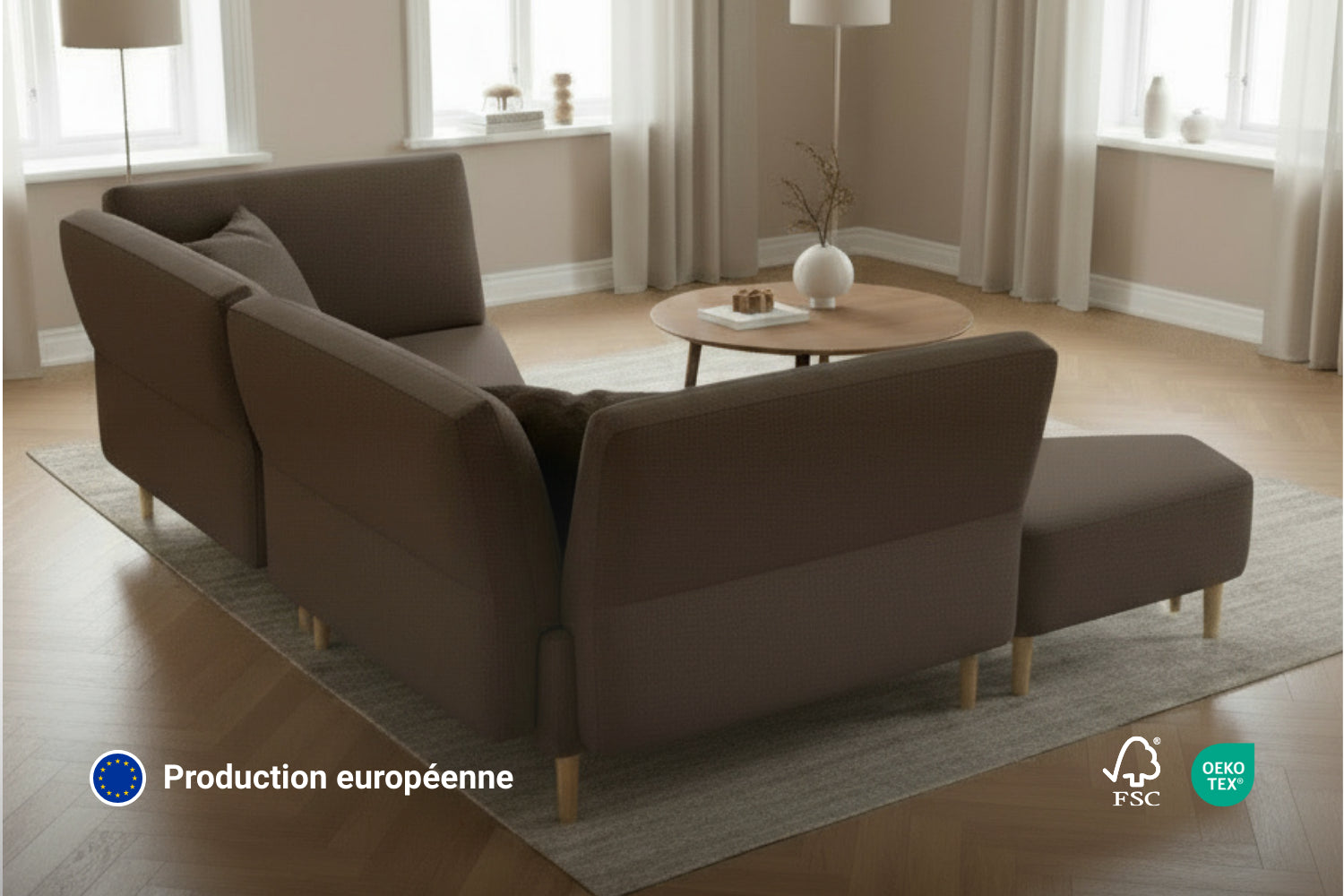 Canapé modulaire Mike avec fonction lit