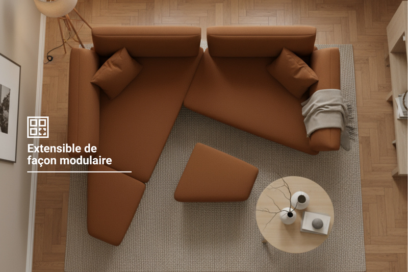Canapé modulaire Mike avec fonction lit