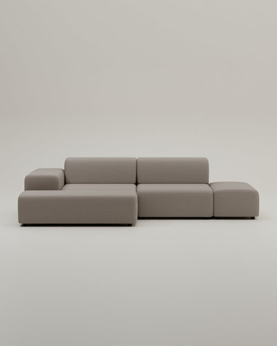 Canapé d'angle modulaire Nina 4 places avec fonction couchage