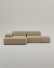 Canapé d'angle modulaire Nina 4 places avec fonction couchage