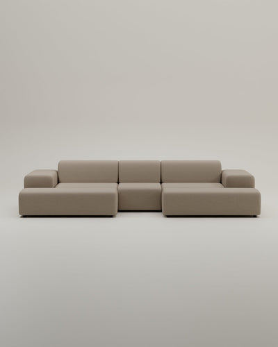 Canapé modulaire Nina en forme de U / ensemble de salon avec fonction couchage