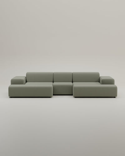 Canapé modulaire Nina en forme de U / ensemble de salon avec fonction couchage