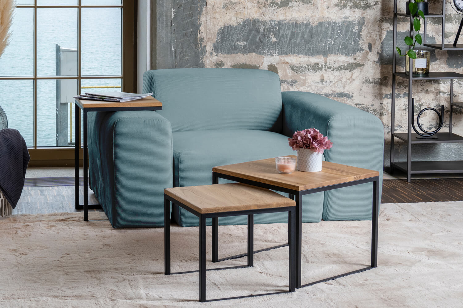 Revêtement tissu - Canapé modulable Nina S