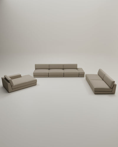 Canapé modulaire Terra en U / ensemble de salon avec fonction couchage