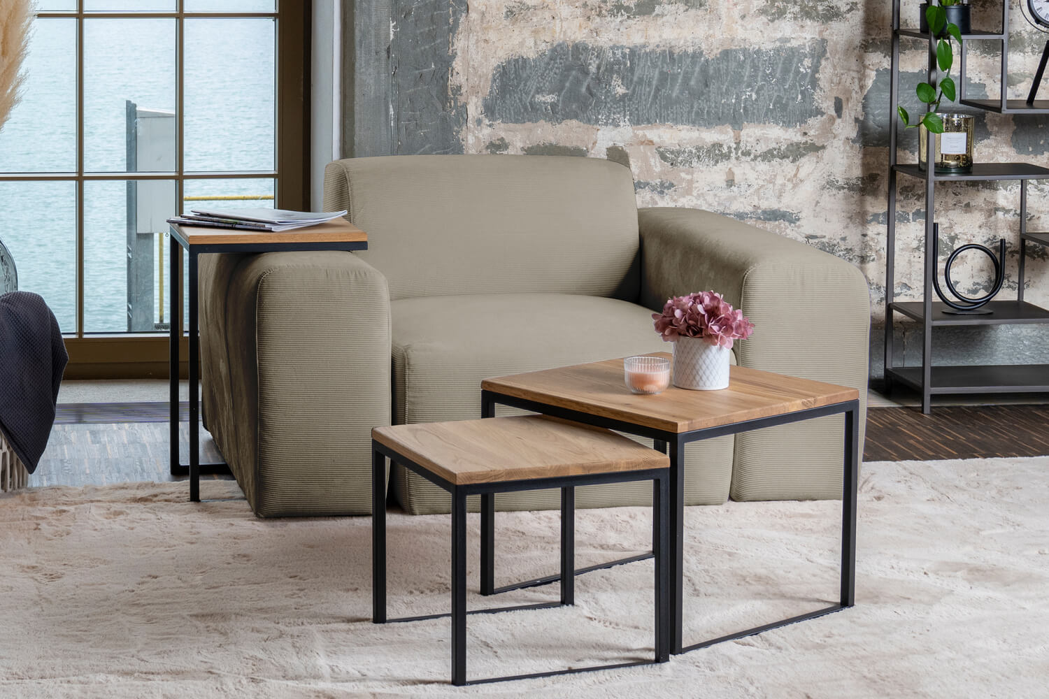 Revêtement tissu - Canapé modulable Nina S