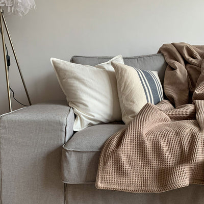 Kuscheldecke Zoe Latte-Sandweiss 145 x 210 cm - Livom