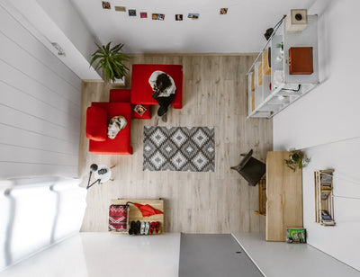 Modularer Sofa-Sessel Alex mit Schlaffunktion - Rot-Velare - Livom