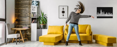 Canapé modulable Samantha avec fonction sommeil