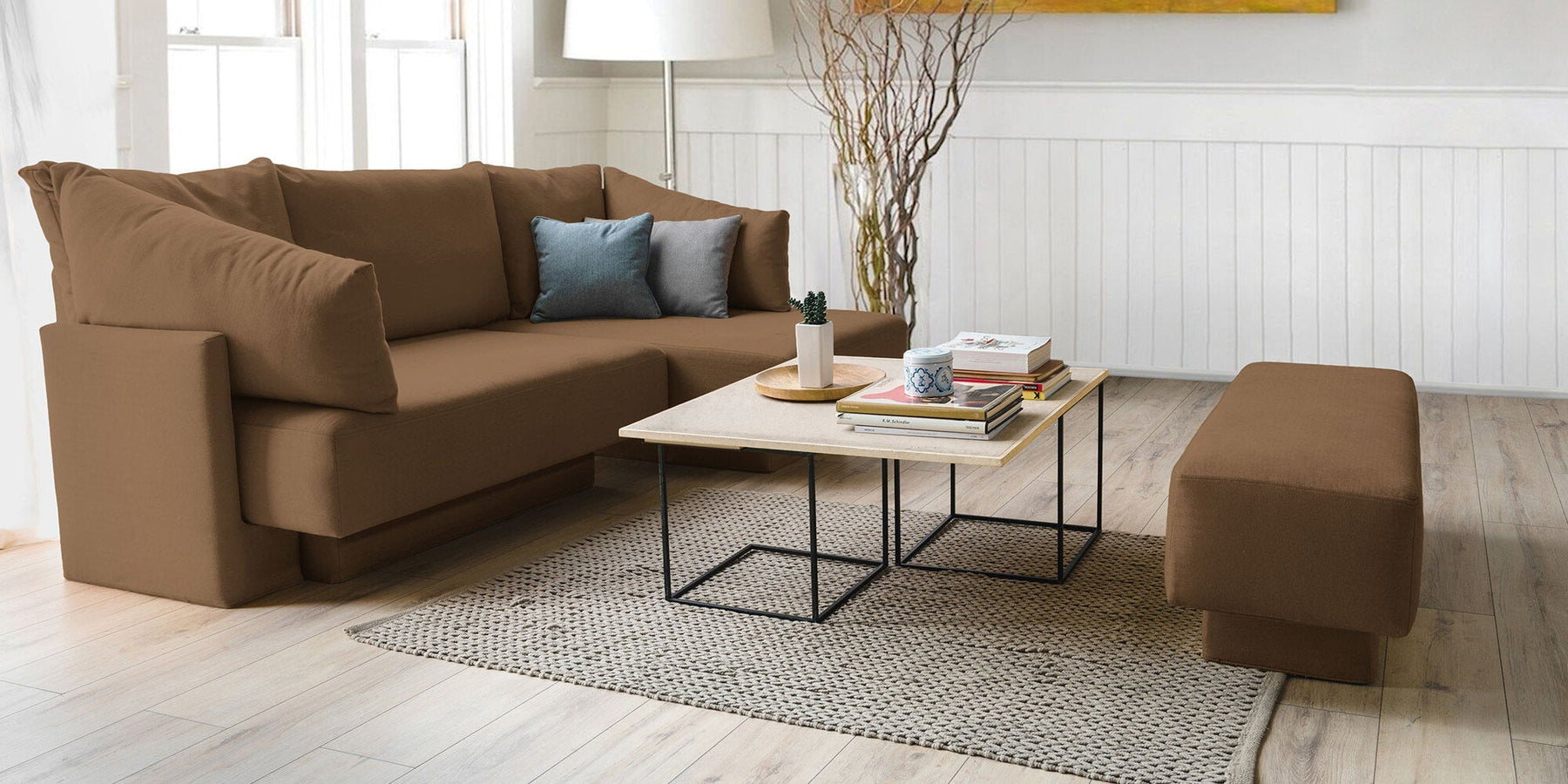 Canapé modulable Samantha avec fonction sommeil