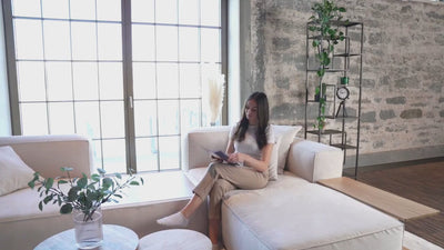 Canapé modulaire Harvey en forme de U / ensemble de salon avec fonction couchage