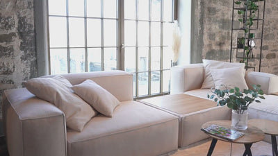 Canapé modulable Harvey 3 places avec fonction couchage