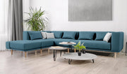 Modulares Sofa Jenny mit Schlaffunktion - Aquamarin-Velare - Livom