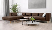 Modulares Sofa Jenny mit Schlaffunktion - Braun-Velare - Livom