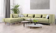 Modulares Sofa Jenny mit Schlaffunktion - Hell-Grün-Mollia - Livom