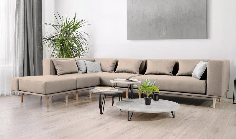 Modulares Sofa Jenny mit Schlaffunktion - Latte-Velare - Livom