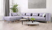 Modulares Sofa Jenny mit Schlaffunktion - Lavendel-Mollia - Livom