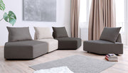 Modulares Sofa Katrina mit Schlaffunktion - Creme-Mollia - Livom
